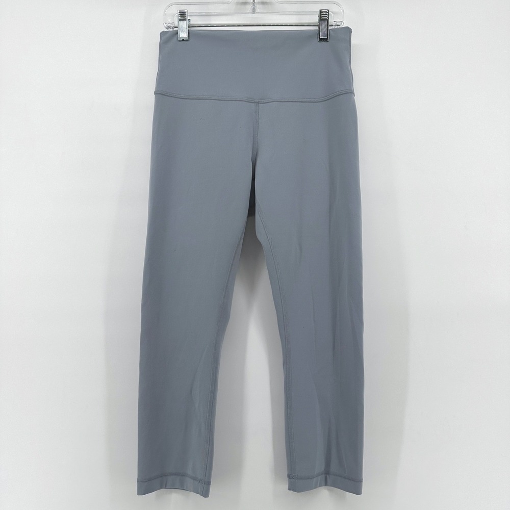Lululemon Wunder Under High-Rise Crop 21 Luxtreme Grey Blue Leggings Size 8